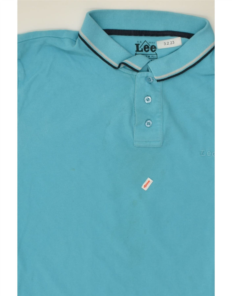 LEE Boys Polo Shirt 14-15 Years 2XL Blue Cotton | Vintage Lee | Thrift | Second-Hand Lee | Used Clothing | Messina Hembry 