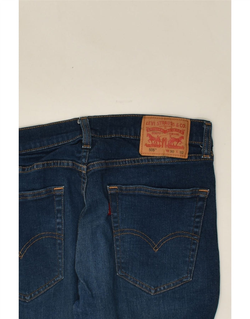 LEVI'S Mens 505 Straight Jeans W30 L32 Navy Blue Cotton | Vintage Levi's | Thrift | Second-Hand Levi's | Used Clothing | Messina Hembry 