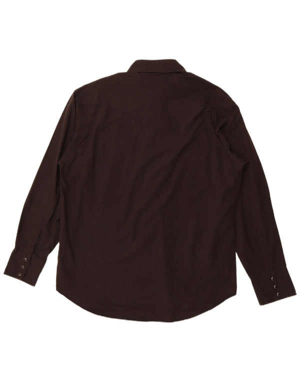 WRANGLER Mens Shirt Large Black Cotton