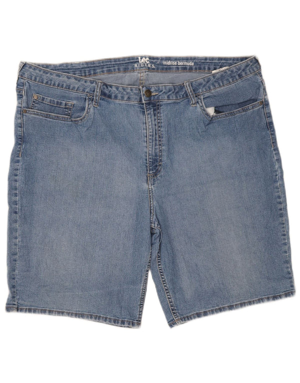 Lee Mens Riders Mid Rise Denim Shorts UK 22 3XL W44  Blue Cotton