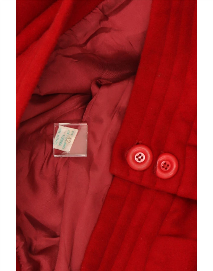 Vintage Womens Oversized Bomber Jacket EU 42 Large Red Wool