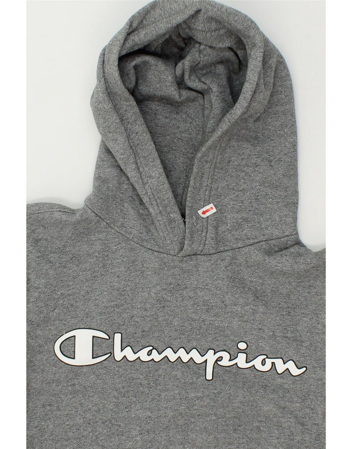 CHAMPION Mens Graphic Hoodie Jumper Small Grey Cotton Vintage Champion and Second-Hand Champion from Messina Hembry 