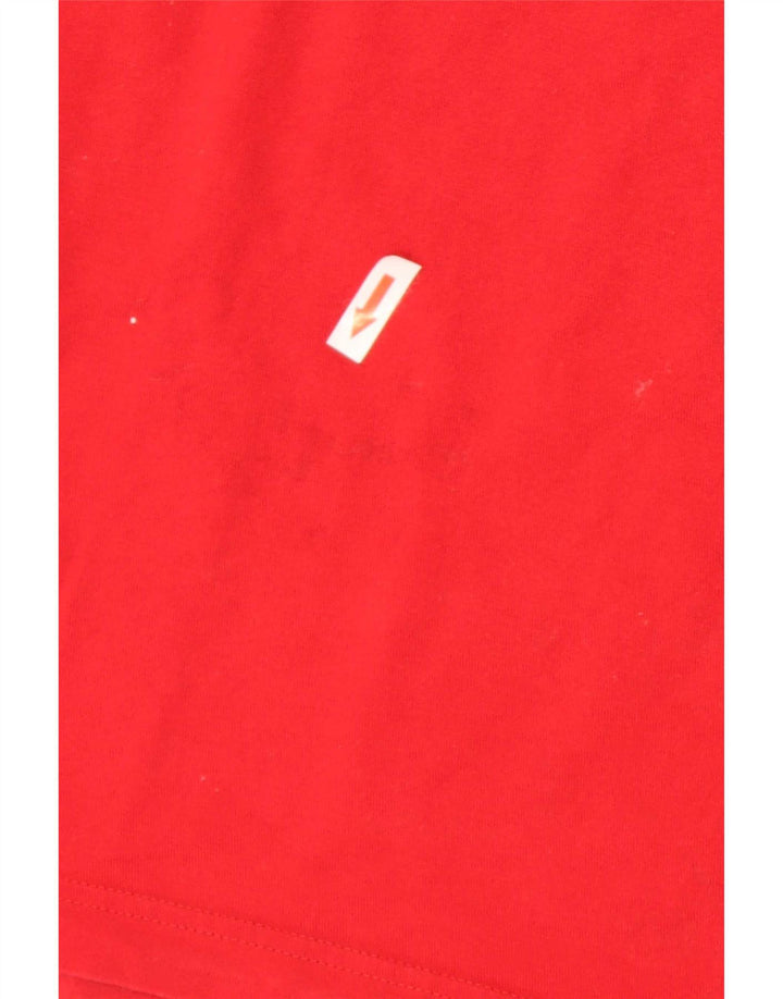 Adidas Mens Graphic T-Shirt Top Medium Red Cotton