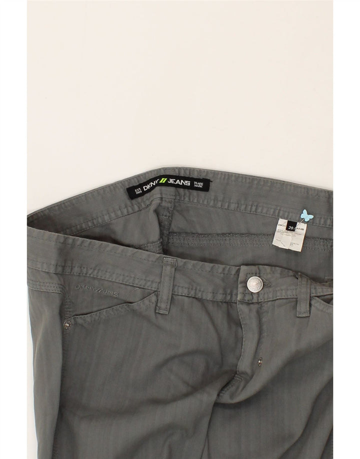 DKNY Womens Straight Casual Trousers W29 L28 Grey Cotton Vintage Dkny and Second-Hand Dkny from Messina Hembry 