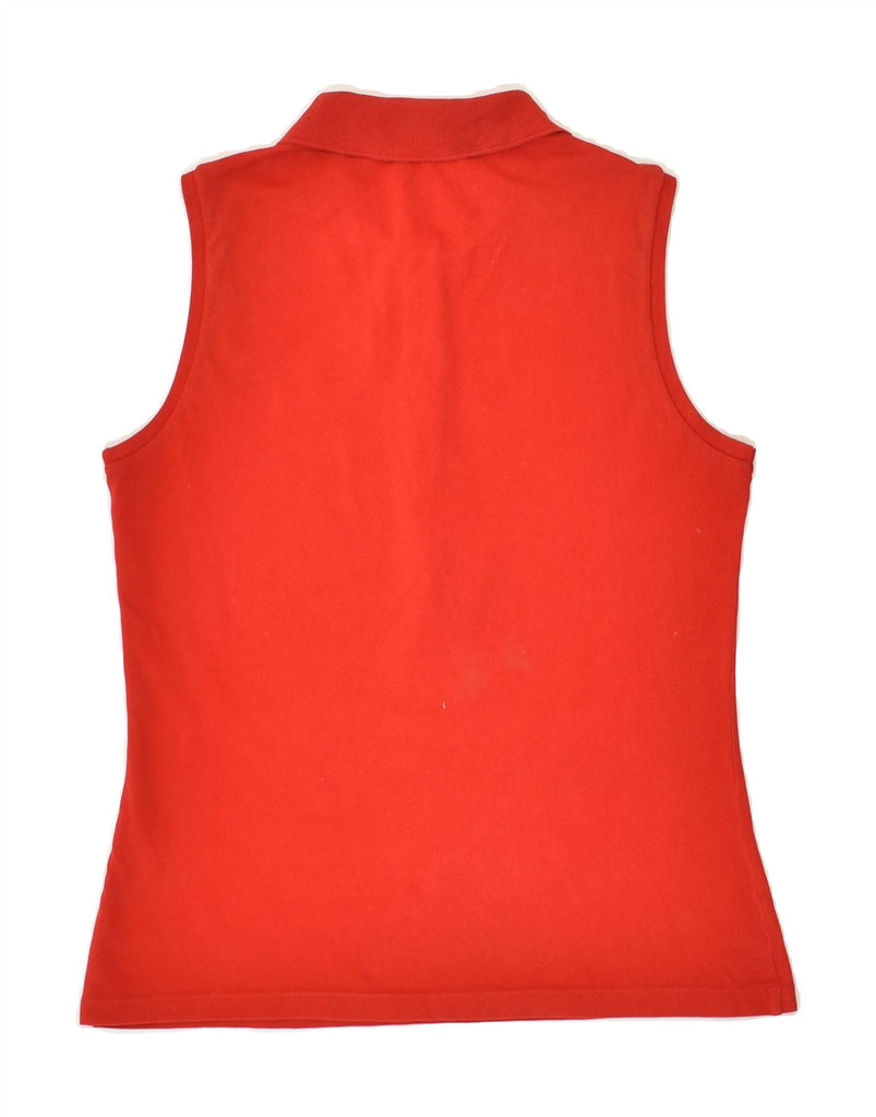 LACOSTE Womens Sleeveless Polo Shirt Size 38 Medium Red Cotton | Vintage Lacoste | Thrift | Second-Hand Lacoste | Used Clothing | Messina Hembry 