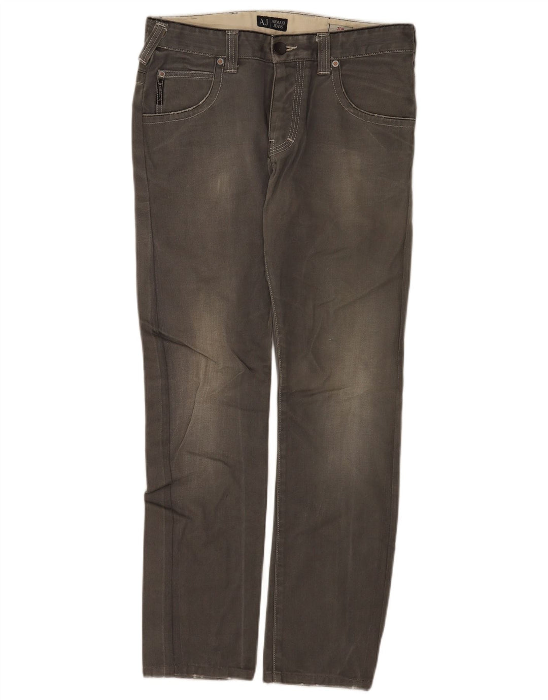 ARMANI Mens Slim Jeans W32 L30 Grey Cotton