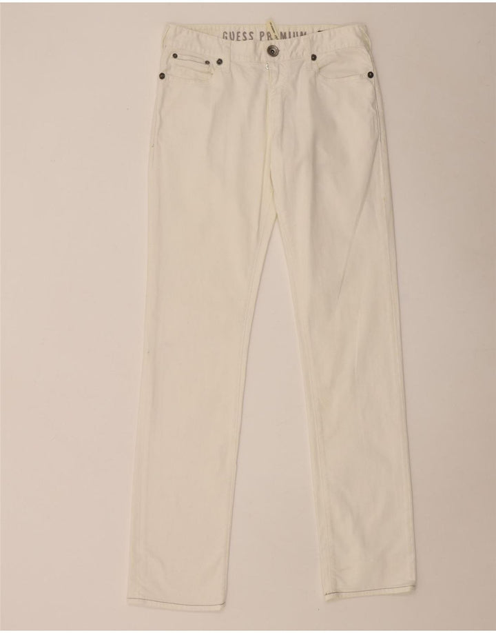 Guess Womens Slim Jeans W30 L34 White
