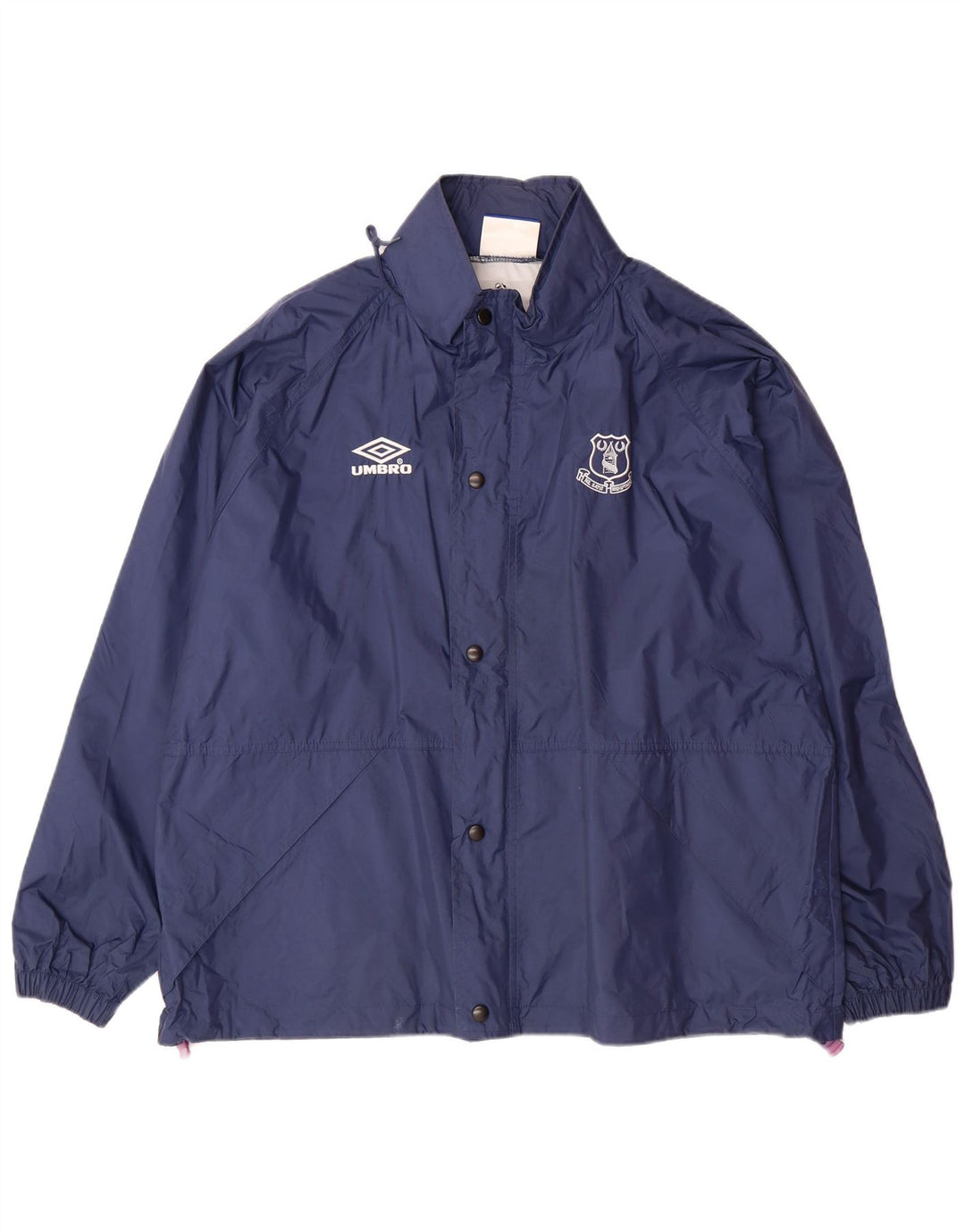 UMBRO Mens Hooded Loose Fit Rain Jacket UK 38 Medium Navy Blue
