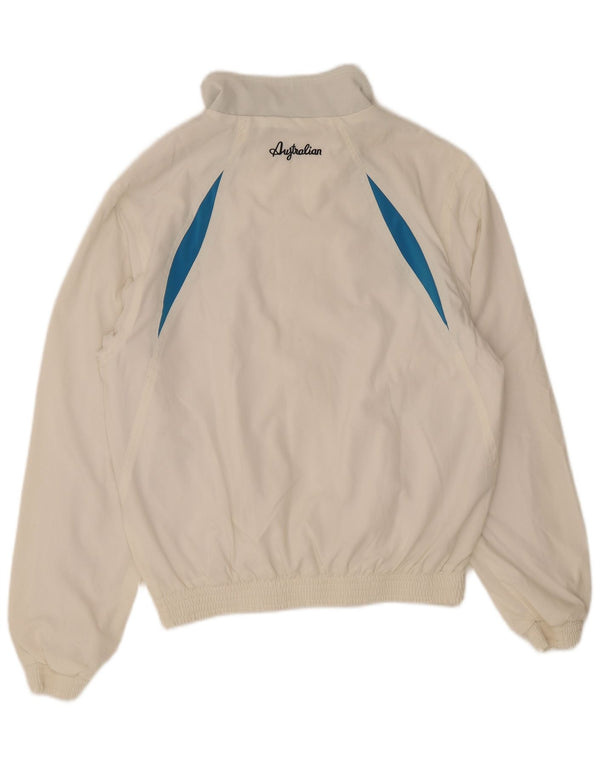 AUSTRALIAN L'ALPINA Mens Tracksuit Top Jacket IT 46 Small White Colourblock