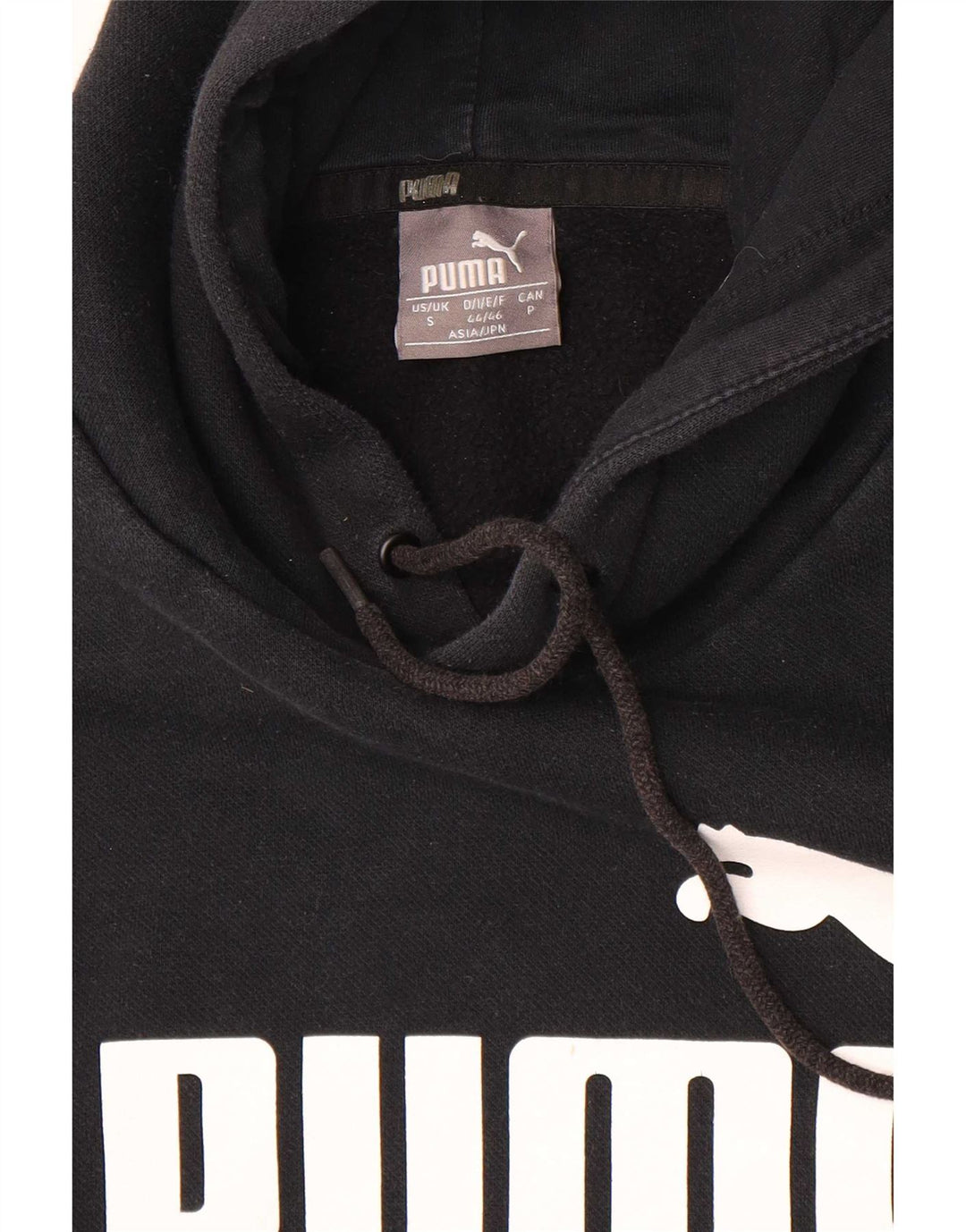 Puma Mens Graphic Hoodie Jumper Small Black