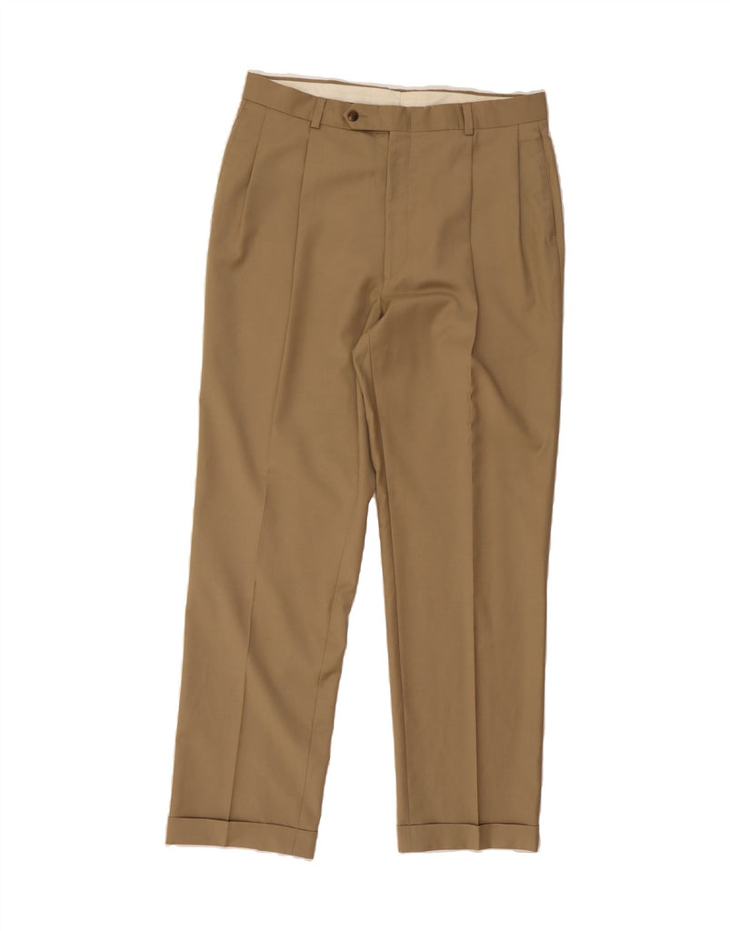NAUTICA Mens Pegged Suit Trousers W36 L34 Beige Wool Vintage Nautica and Second-Hand Nautica from Messina Hembry 