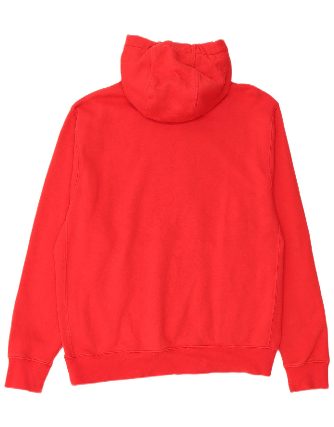 Nike Womens Hoodie Jumper UK 14 Medium Red Cotton