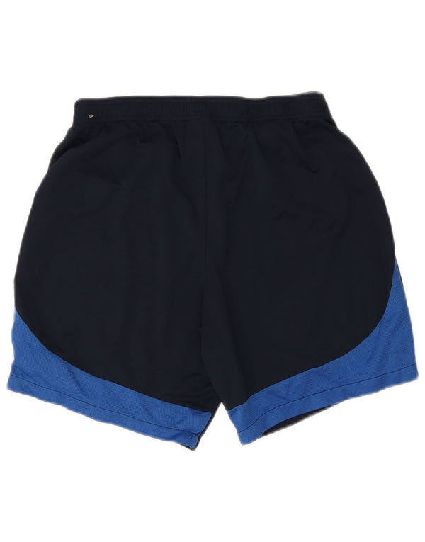 Nike Mens Dri Fit Slim Sport Shorts Large Navy Blue Colourblock Polyester