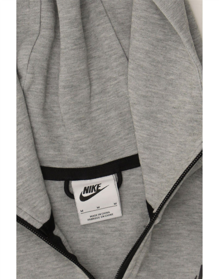 NIKE Womens Zip Hoodie Sweater UK 14 Medium Grey Cotton Vintage Nike and Second-Hand Nike from Messina Hembry 