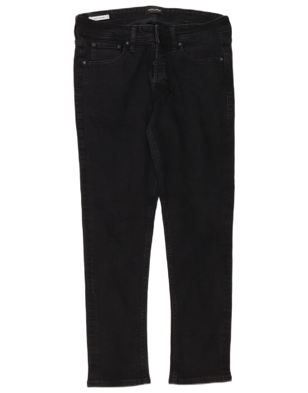 Jack & Jones Mens GLENN Slim Jeans W34 L30 Black Cotton