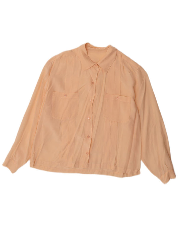 Vintage Womens Shirt Blouse UK 14 Large Pink