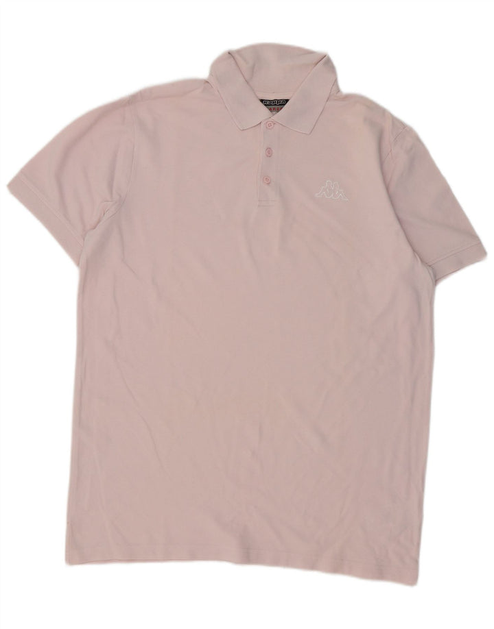 KAPPA Mens Polo Shirt Large Pink Cotton
