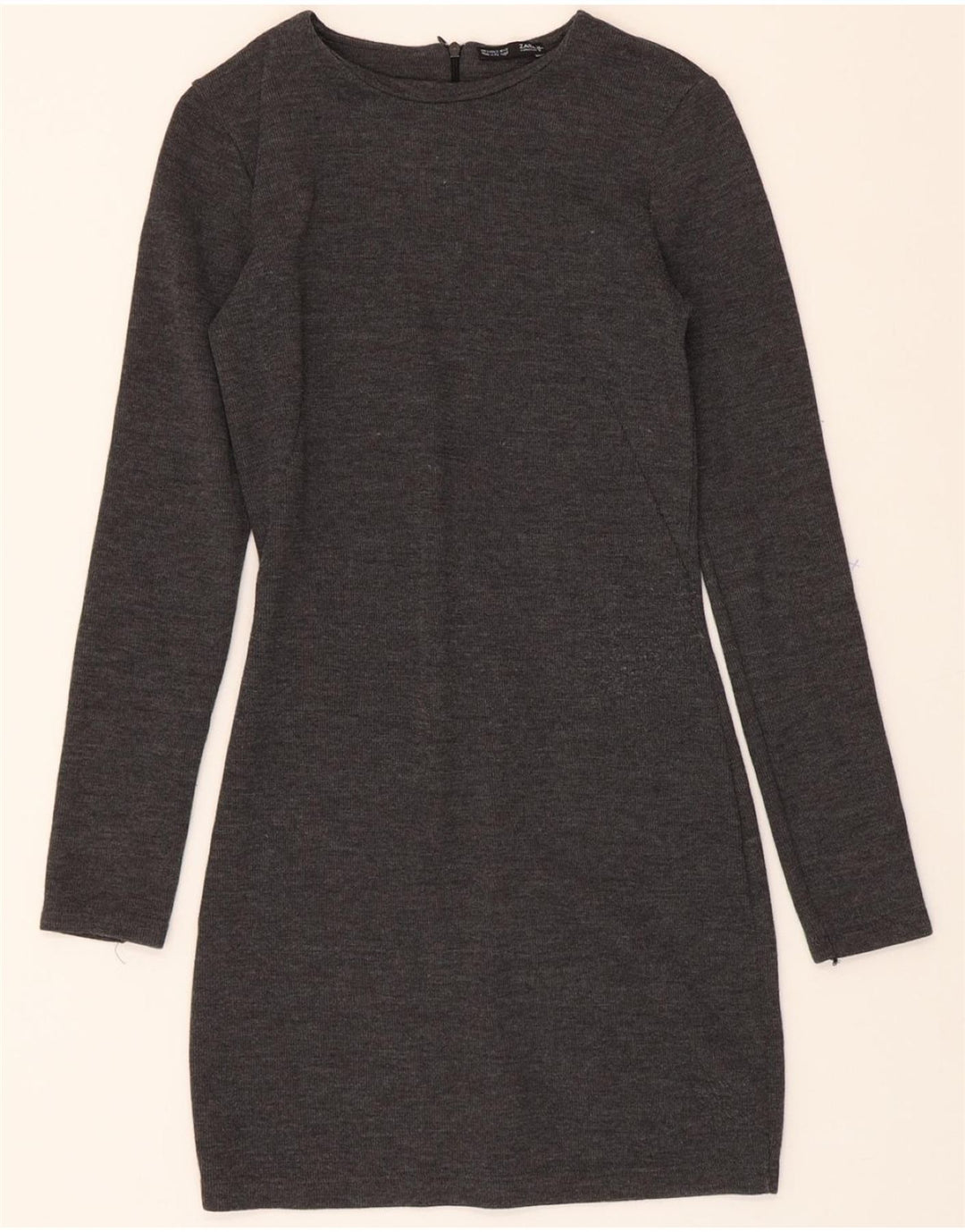 ZARA Womens Long Sleeve Jumper Dress UK 8 Small Grey Vintage Zara and Second-Hand Zara from Messina Hembry 