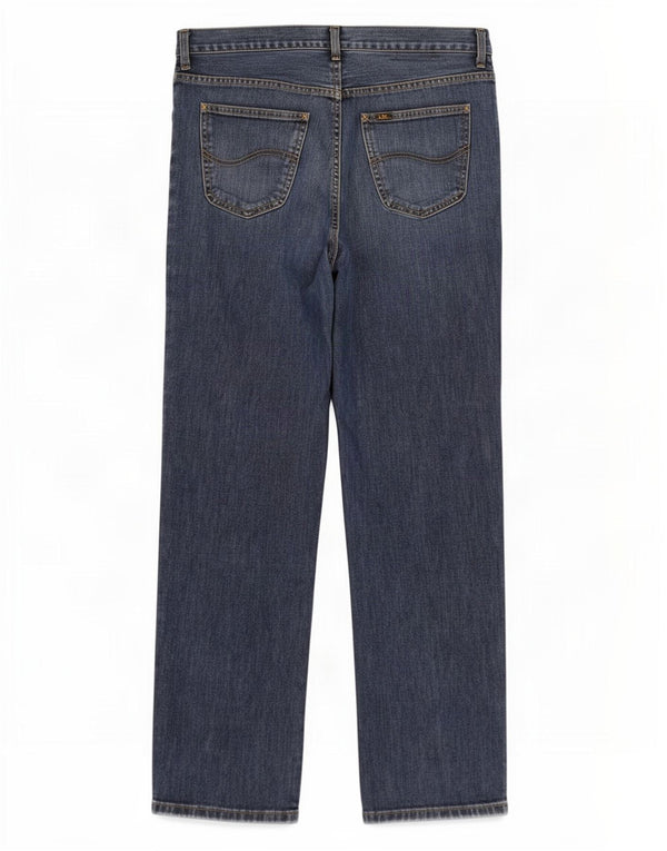 Lee Mens Brooklyn Straight Jeans W36 L30 Blue Cotton