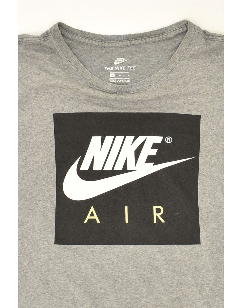 NIKE Mens Air Graphic T-Shirt Top Medium Grey Cotton | Vintage Nike | Thrift | Second-Hand Nike | Used Clothing | Messina Hembry 