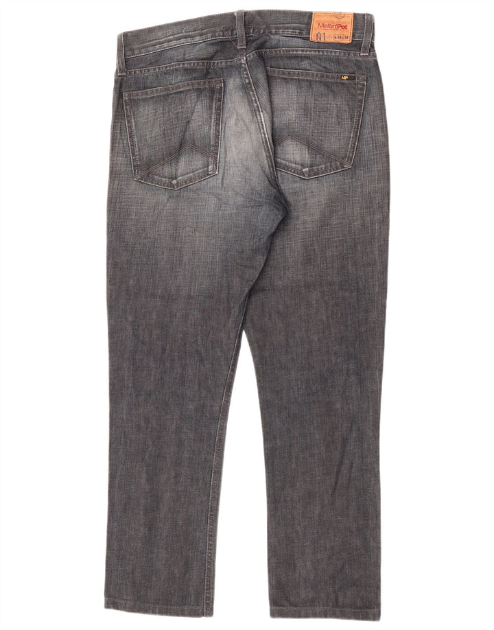 Meltin' Pot Mens Straight Jeans W34 L28 Blue Cotton