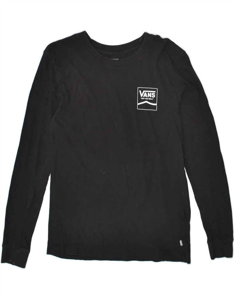 VANS Mens Graphic Top Long Sleeve Small Black Cotton | Vintage Vans | Thrift | Second-Hand Vans | Used Clothing | Messina Hembry 