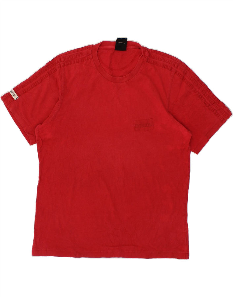 ADIDAS Mens T-Shirt Top Medium Red Cotton Vintage Adidas and Second-Hand Adidas from Messina Hembry 