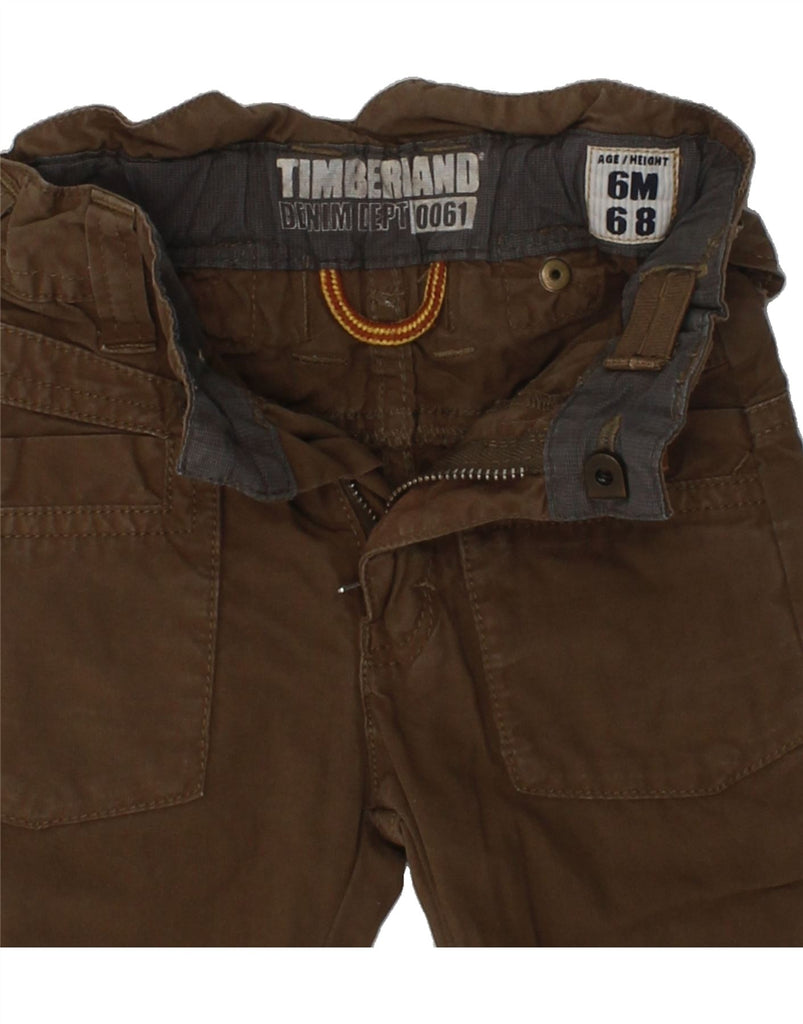 TIMBERLAND Baby Boys Straight Casual Trousers 3-6  W18 L8 Brown Cotton | Vintage Timberland | Thrift | Second-Hand Timberland | Used Clothing | Messina Hembry 