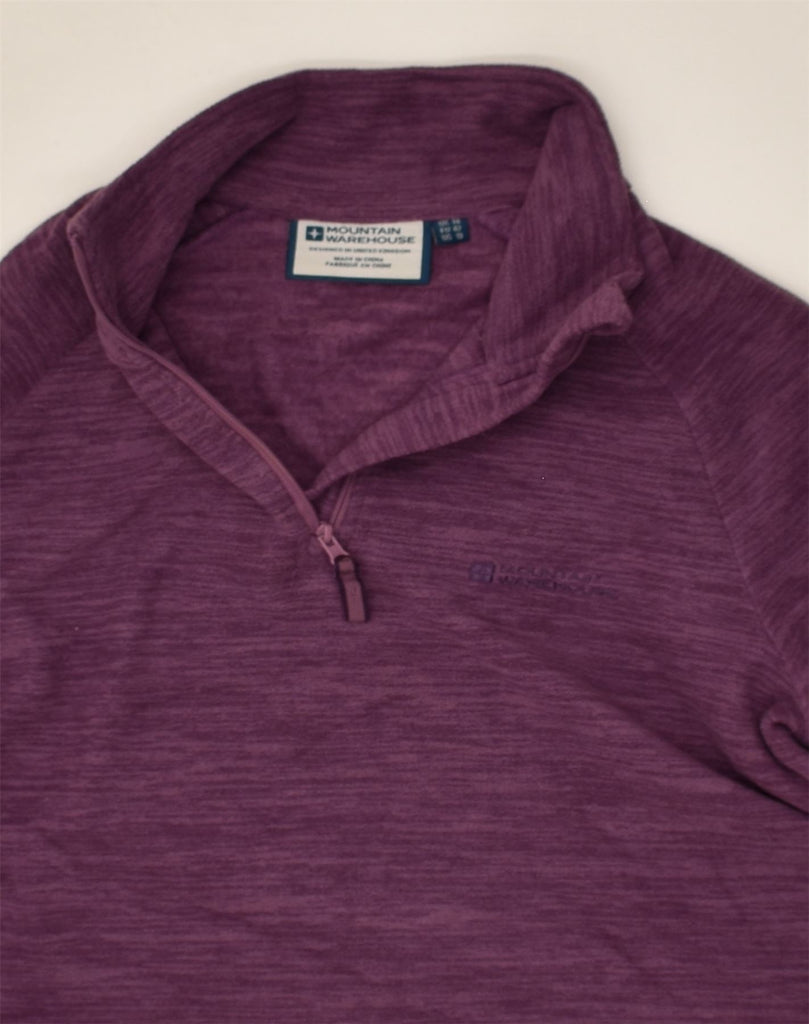 MOUNTAIN WAREHOUSE Womens Zip Neck Fleece Jumper UK 14 Large  Purple | Vintage Mountain Warehouse | Thrift | Second-Hand Mountain Warehouse | Used Clothing | Messina Hembry 