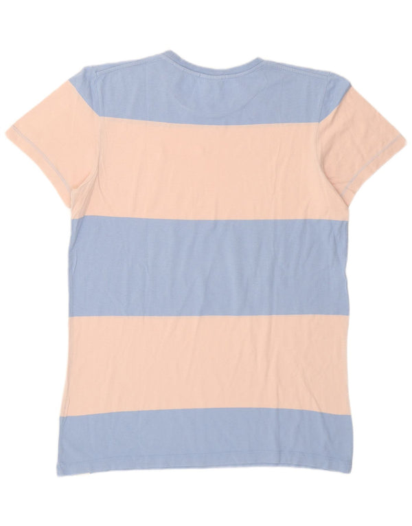 Scotch & Soda Mens T-Shirt Top Medium Blue Colourblock Cotton