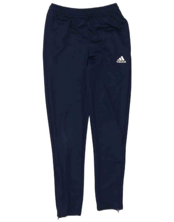ADIDAS Boys Aeroready Tracksuit Trousers 11-12 Years  Navy Blue Polyester