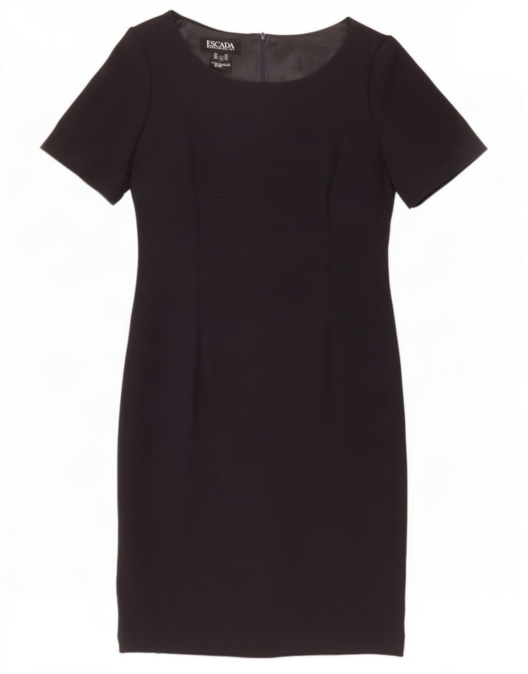 Escada Womens Sheath Dress EU 40 Medium Navy Blue New Wool