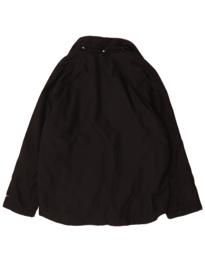 Nike Boys Graphic Windbreaker Jacket 12-13 Years Large Black Nylon