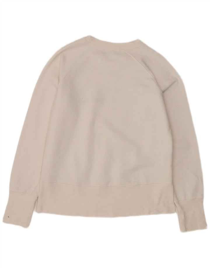 BILLABONG Womens Graphic Sweatshirt Jumper UK 12 Medium White Polyester