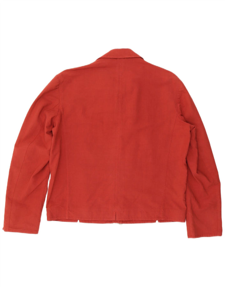 Roberto Biagini Mens Utility Jacket IT 54 2XL Red Cotton