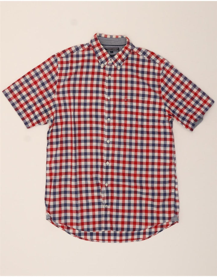 TOMMY HILFIGER Mens New York Fit Shirt Large Multicoloured Check Vintage Tommy Hilfiger and Second-Hand Tommy Hilfiger from Messina Hembry 