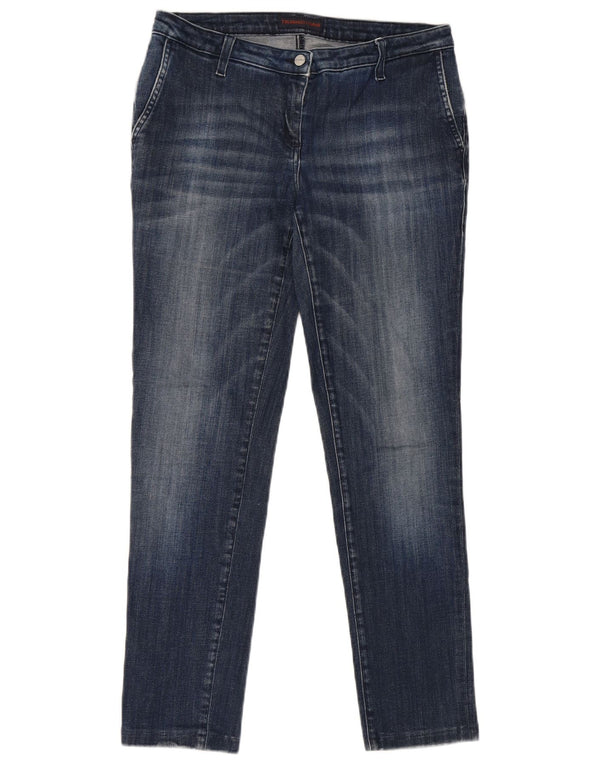 Trussardi Womens Slim Jeans W28 L28 Blue Cotton