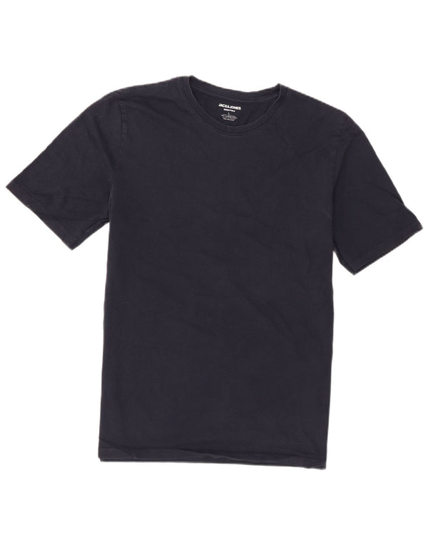 Jack & Jones Mens T-Shirt Top Large Navy Blue Cotton