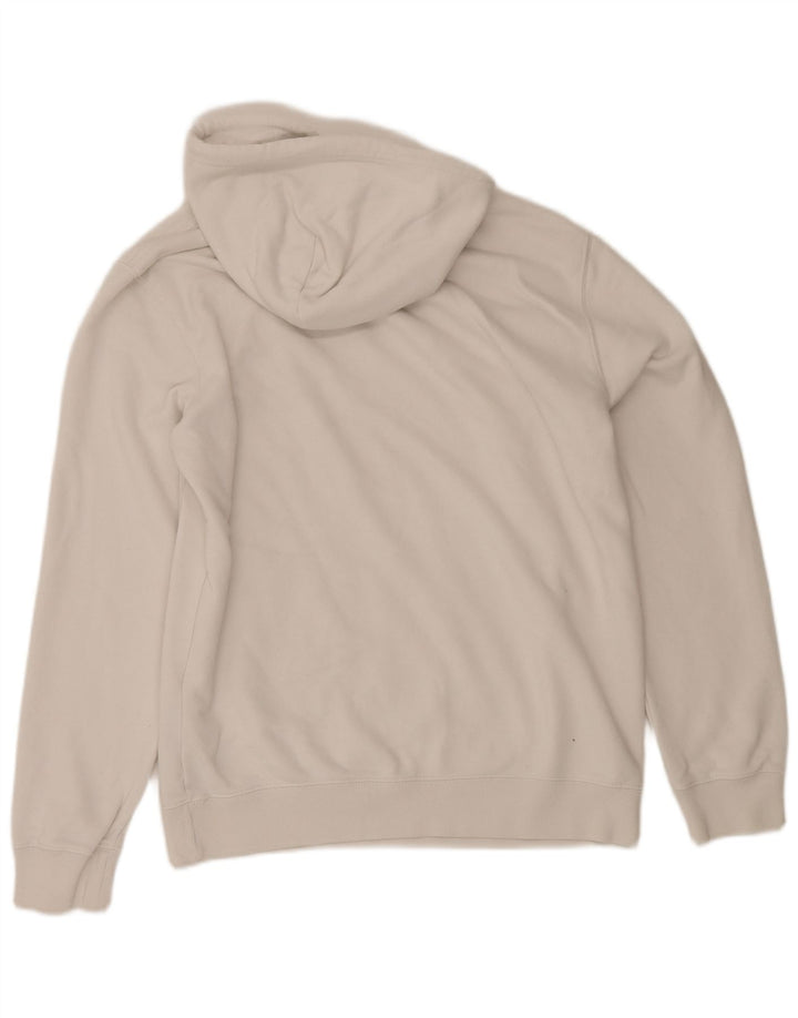 CHAMPION Mens Graphic Hoodie Jumper Large White Cotton
