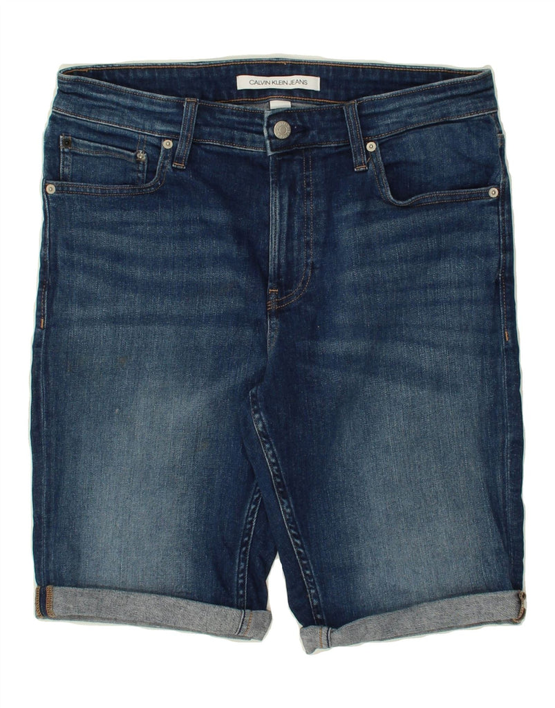 CALVIN KLEIN Mens Denim Shorts W30 Medium Blue Cotton Vintage Calvin Klein and Second-Hand Calvin Klein from Messina Hembry 