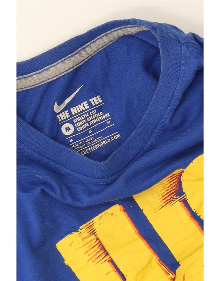 Nike Mens Athletic Cut Graphic T-Shirt Top Medium Blue
