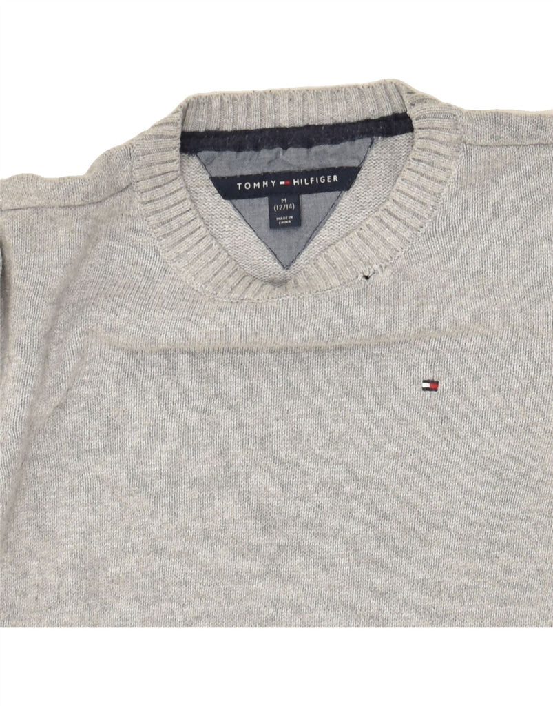 TOMMY HILFIGER Boys Crew Neck Jumper Sweater 12-13 Years Medium Grey | Vintage Tommy Hilfiger | Thrift | Second-Hand Tommy Hilfiger | Used Clothing | Messina Hembry 