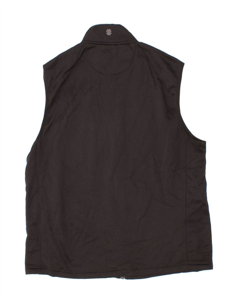IZOD Mens Sleeveless Tracksuit Top Jacket Medium Black Polyester Vintage Izod and Second-Hand Izod from Messina Hembry 
