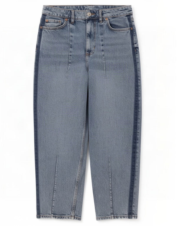 Marks & Spencer Womens High Waist Cropped Jeans UK 10 Small W30 L24 Blue