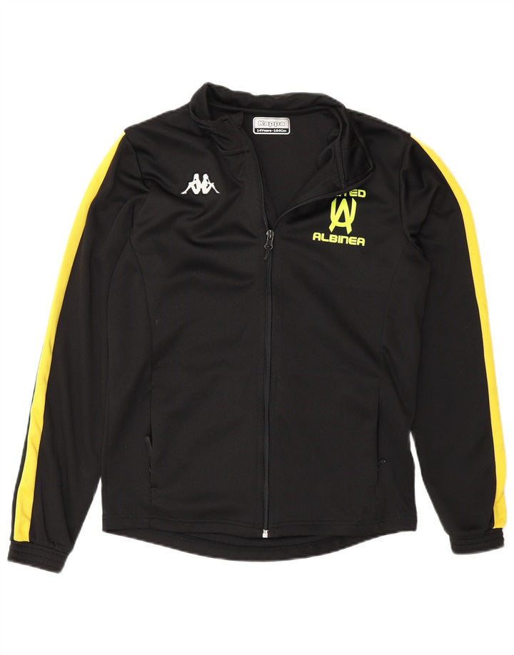 Kappa Boys Tracksuit Top Jacket 13-14 Years Black Colourblock