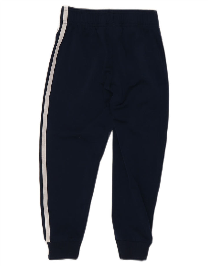 ADIDAS Boys Tracksuit Trousers Joggers 4-5 Years  Navy Blue Polyester