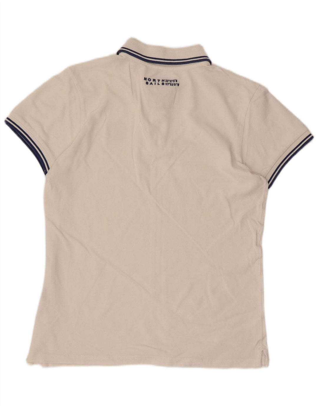 NORTH SAILS Mens Polo Shirt Small White Cotton