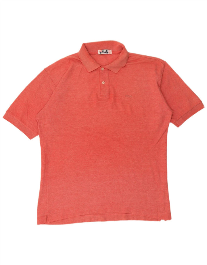 Fila Mens Polo Shirt IT 52 Large Red Cotton