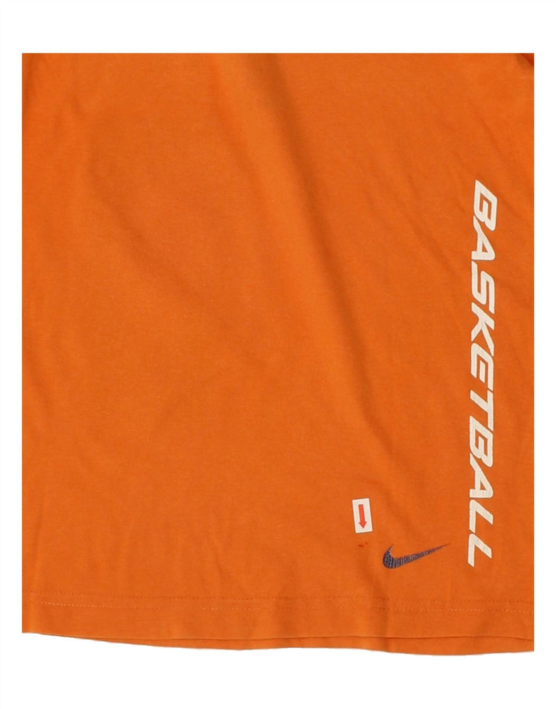 NIKE Boys Basketball Graphic T-Shirt Top 9-10 Years Small  Orange Cotton | Vintage Nike | Thrift | Second-Hand Nike | Used Clothing | Messina Hembry 