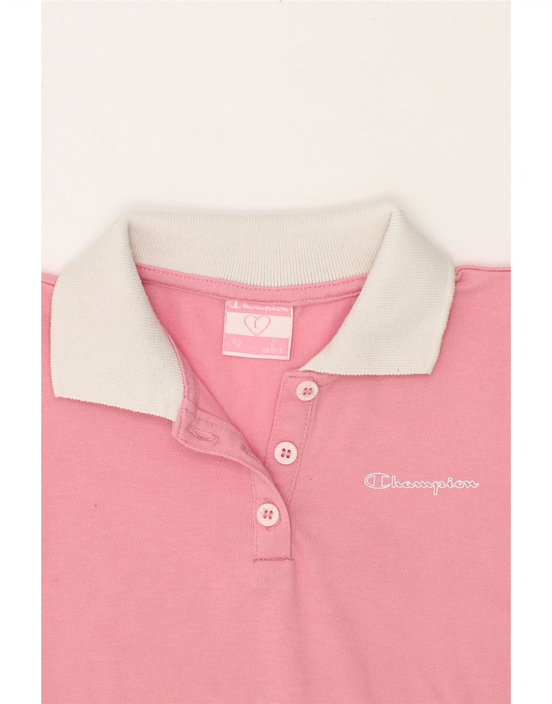 CHAMPION Baby Girls Polo Shirt 18-24 Months Pink Vintage Champion and Second-Hand Champion from Messina Hembry 